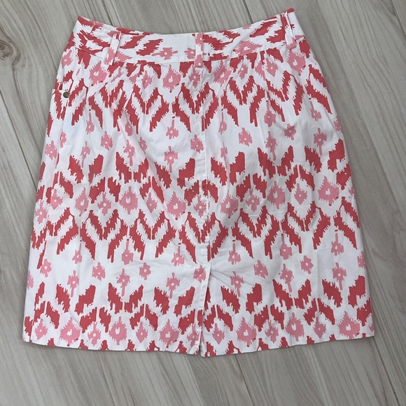 J. McLaughlin Mini Skirt White & Pink Size 0 - Picture 2 of 8